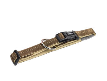 Nobby Hundehalsband Soft Grip aus Nylon braun Größe L 25-35 cm – Bild 1 von 3