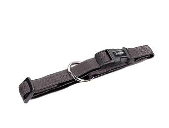 Nobby Hundehalsband Soft Grip aus Nylon dunkelgrau schwarz Größe L 20-30 cm – Bild 1 von 5