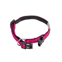 Produktbild von Nobby Hundehalsband Soft Grip aus Nylon in Fuchsia Schwarz Größe L 25-35 cm