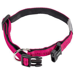 Nobby Hundehalsband Soft Grip Nylon Fuchsia Schwarz 40-55 cm – Bild 1 von 3