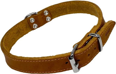 Nobby Hundehalsband Tabil aus Leder in Braun mit verstellbarer Länge von 47 bis 54 cm – Bild 1 von 2