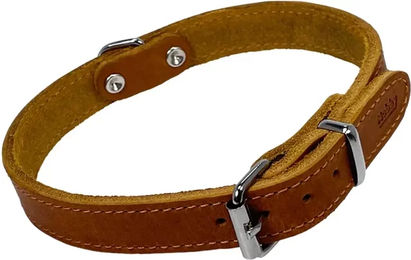 Nobby Hundehalsband Tabil aus Leder in Cognac Braun 35-40 cm – Bild 1 von 2