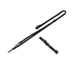 Produktbild von Nobby Hundehalsband und Leine Set aus Nylon in Schwarz Größe S-M