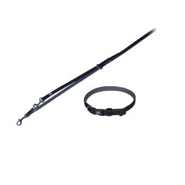 Produktbild von Nobby Hundehalsband und Leine Set Classic Preno Schwarz XS Mini