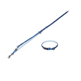 Nobby Hundehalsband und Leine Set Mini Blau aus Neopren und Nylon XS-S – Bild 1 von 1