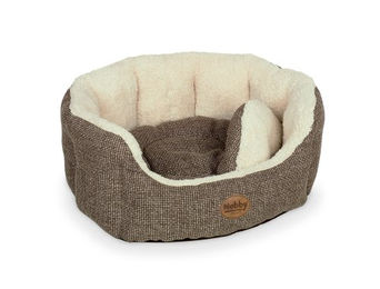 Nobby Hundekissen Alba aus Plüsch braun Mini – Bild 1 von 4