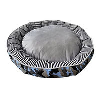 Produktbild von Nobby Hundekissen Donut Classic Elio Blau Camouflage aus Mikrofaser Ø 110 x 35 cm
