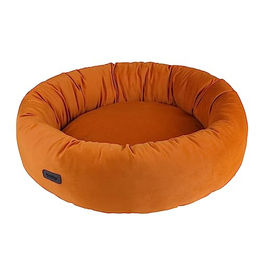 Nobby Hundekissen Donut Cumba in Caramel Braun Orange aus Stoff Ø 100 x 28 cm – Bild 1 von 2