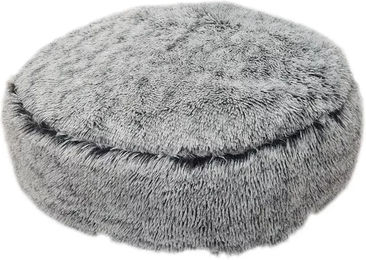 Nobby Hundekissen Komfort rund Classic Ares grau aus Plüsch Ø 90 x 20 cm – Bild 1 von 6