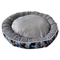 Produktbild von Nobby Hundekissen Komfortbett Donut Classic Elio Blau Camouflage Ø 50 x 15 cm