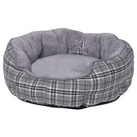Produktbild von Nobby Hundekissen Komfortbett rund Classic Kapu grau kariert Ø 70 x 20 cm