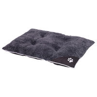 Produktbild von Nobby Hundekissen Komfortkissen Classic Sama eckig aus Plüsch dunkelgrau 100 x 85 x 12 cm