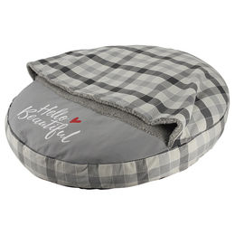 Produktbild von Nobby Hundekissen rund mit Kuscheldecke Campo Grau