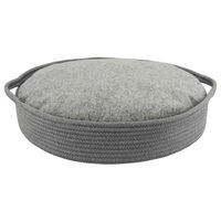 Produktbild von Nobby Hundekorb Nola mit Plüschkissen Grau Ø 45 cm aus Baumwolle