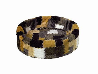 Nobby Hundekorb Plüsch Patchwork Bunt 60 cm - 60 cm – Bild 1 von 3