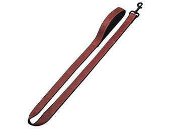 Produktbild von Nobby Hundeleine Classic Reflect Soft Nylon Terracotta Schwarz 120 cm x 25 mm