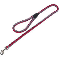 Produktbild von Nobby Hundeleine Corda aus Nylon rot-grau 100 cm - 100 cm