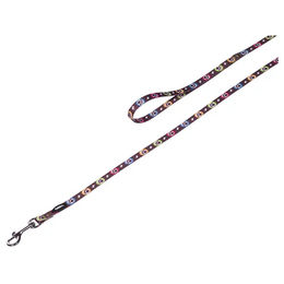 Nobby Hundeleine Pet Paw bunt rot für Welpen 120 cm – Bild 1 von 4