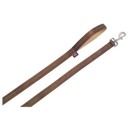 Nobby Hundeleine Soft Grip aus Nylon in Braun mit 120 cm Länge – Bild 1 von 2