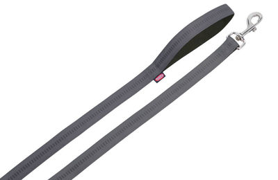 Nobby Hundeleine Soft Grip aus Nylon in Grau/Schwarz 120 cm - 1 Stk. – Bild 1 von 4