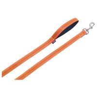 Produktbild von Nobby Hundeleine Soft Grip aus Nylon in Orange mit gepolsterter Führung, 120 cm - 1 Stk.