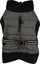 Nobby Hundemantel 2 in 1 Waterproof Wintermantel aus Polyester Grau Schwarz – Bild 1 von 2