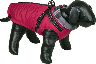 Nobby Hundemantel 2in1 Karo Rot Fleece Wasserabweisend Größe 44 cm – Bild 1 von 2