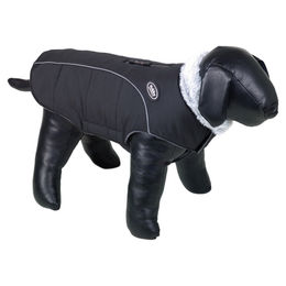 Nobby Hundemantel Alva Wintermantel aus Fleece wasserabweisend Schwarz Rückenlänge 48 cm – Bild 1 von 3