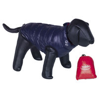 Produktbild von Nobby Hundemantel aus Polyester wasserabweisend Navy-Rot Länge 23 cm