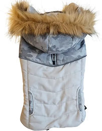 Nobby Hundemantel Bleda wasserabweisend mit Fleece für den Winter in Beige oder Grau Größe 48 cm – Bild 1 von 2