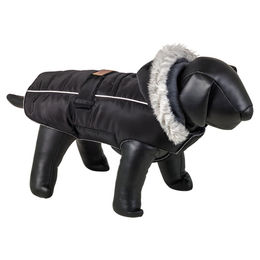 Nobby Hundemantel Boka schwarz wasserabweisend mit Fleece-Futter – Bild 1 von 3