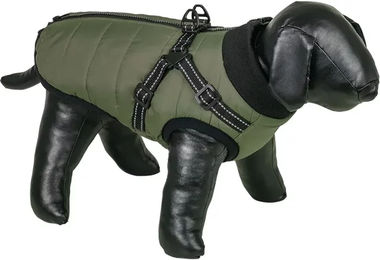 Nobby Hundemantel Bomja 2 in 1 wasserabweisend Fleece Winter Grün Grau 60 cm – Bild 1 von 3