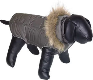 Nobby Hundemantel Elna Fleece Winter Mantel grau wasserdicht – Bild 1 von 2