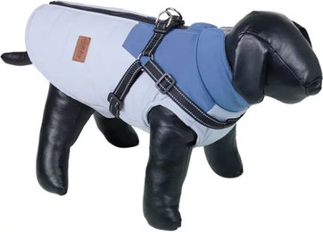 Nobby Hundemantel Jona 2in1 Blau wasserabweisend mit Fleece-Futter – Bild 1 von 2