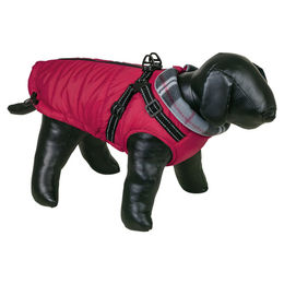 Produktbild von Nobby Hundemantel Karo 2in1 rot wasserabweisend aus Fleece Größe 80 cm