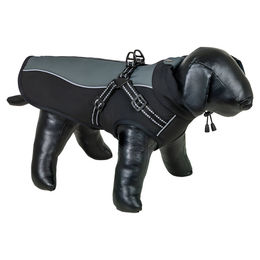 Produktbild von Nobby Hundemantel Meta 2 in 1 Wintermantel aus Fleece wasserabweisend schwarz-grau Größe 29 cm