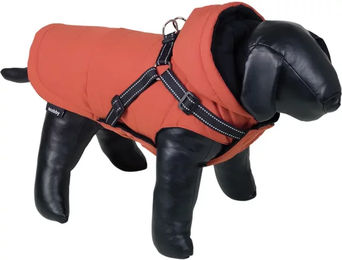 Nobby Hundemantel Nida 2in1 Fleece Winterjacke wasserabweisend Rot Orange Rückenlänge 20 cm – Bild 1 von 2