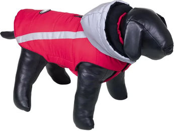 Nobby Hundemantel Pet Reflect Rot Fleece wasserabweisend Rückenlänge 20 cm – Bild 1 von 2