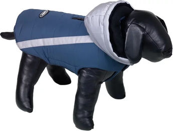 Nobby Hundemantel Pet Reflect wasserdicht aus Fleece in Blau oder Schwarz mit Rückenlänge 23 cm – Bild 1 von 2