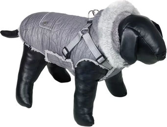 Nobby Hundemantel Polar 2in1 Wintermantel grau wasserabweisend Polyester Rückenlänge 26 cm – Bild 1 von 2