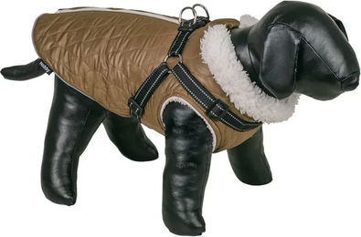 Nobby Hundemantel Polara 2in1 wasserabweisend Velours Beige Braun Größe 44 cm – Bild 1 von 2