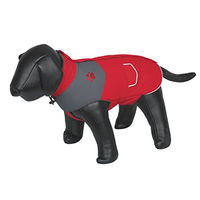 Produktbild von Nobby Hundemantel Remus Winter Fleece wasserabweisend Rot Grau Mini
