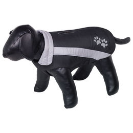 Produktbild von Nobby Hundemantel Sabi Wintermantel aus Fleece wasserabweisend schwarz grau 55 cm