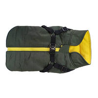 Produktbild von Nobby Hundemantel Sobak 2in1 wasserabweisend Fleece Oliv-Gelb 26 cm