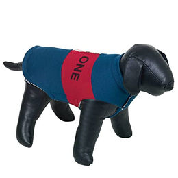 Nobby Hundemantel The ONE aus Plüsch in Navy-Rot 32 cm – Bild 1 von 2