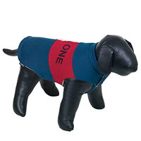 Produktbild von Nobby Hundemantel The ONE aus Plüsch in Navy-Rot 32 cm