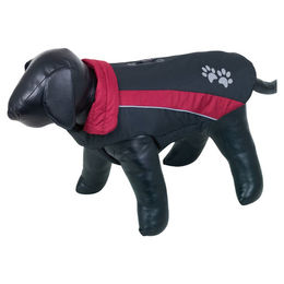 Produktbild von Nobby Hundemantel Winter wasserabweisend Polyester Schwarz Rot 80 cm