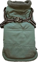 Nobby Hundemantel Zira 2 in 1 wasserdicht Wintermantel aus Polyester in Grau und Grün – Bild 1 von 3