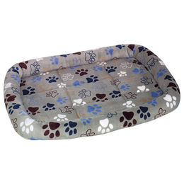 Nobby Hundematte mit Rand oval Classic Lissi Fleece grau 78 x 58 x 8 cm – Bild 1 von 2