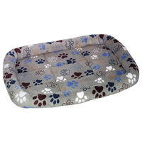 Produktbild von Nobby Hundematte mit Rand oval Classic Lissi Fleece grau 78 x 58 x 8 cm